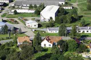 Letecký snímek obce Dlouhá Brtnice